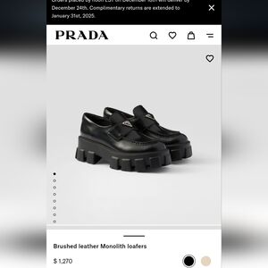 Prada Monolith Loafer